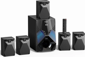 1000W Surround System 5 Wired Satellite Audio Speakers 8 inch Subwoofer 5.1/2.1 Channel Home Theater Deep Bass Support HDMI ARC Optical Bluetooth Karaoke Input surround sound system,cinema audio kit,5.1 surround package,