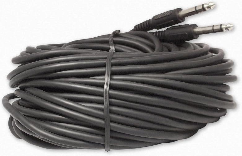 100 Foot 1/4" (6.3mm) Stereo Male/Male Headphone/Microphone Cable speaker cable,audio wire,hi-fi speaker cord,