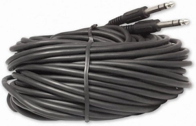 100 Foot 1/4" (6.3mm) Stereo Male/Male Headphone/Microphone Cable speaker cable,audio wire,hi-fi speaker cord,
