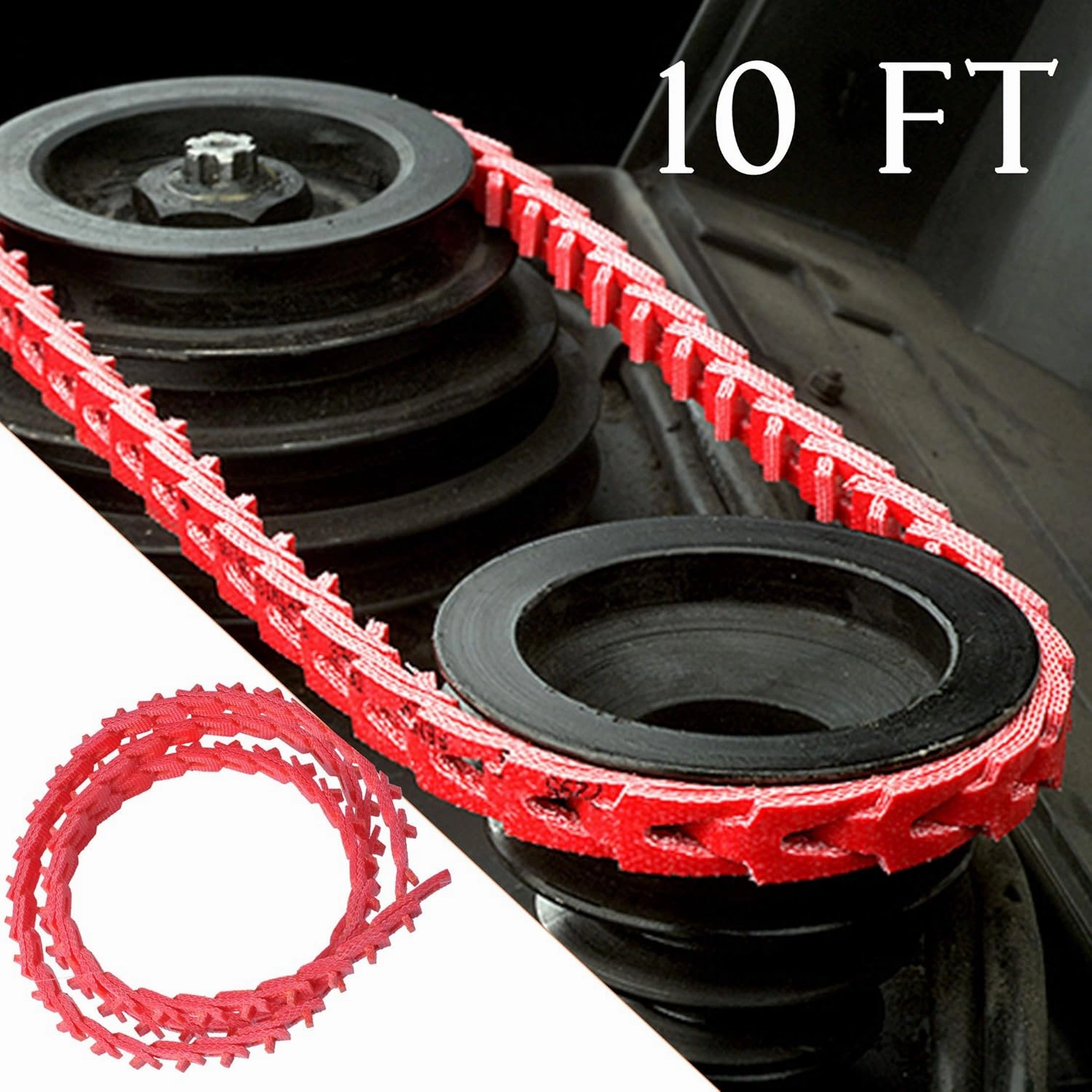 10FT Power Twist V Belt,1/2-Inch x 10 Feet A Type, Adjustable Link Belt for Table Saw/Wood Lathe/Drill Presses