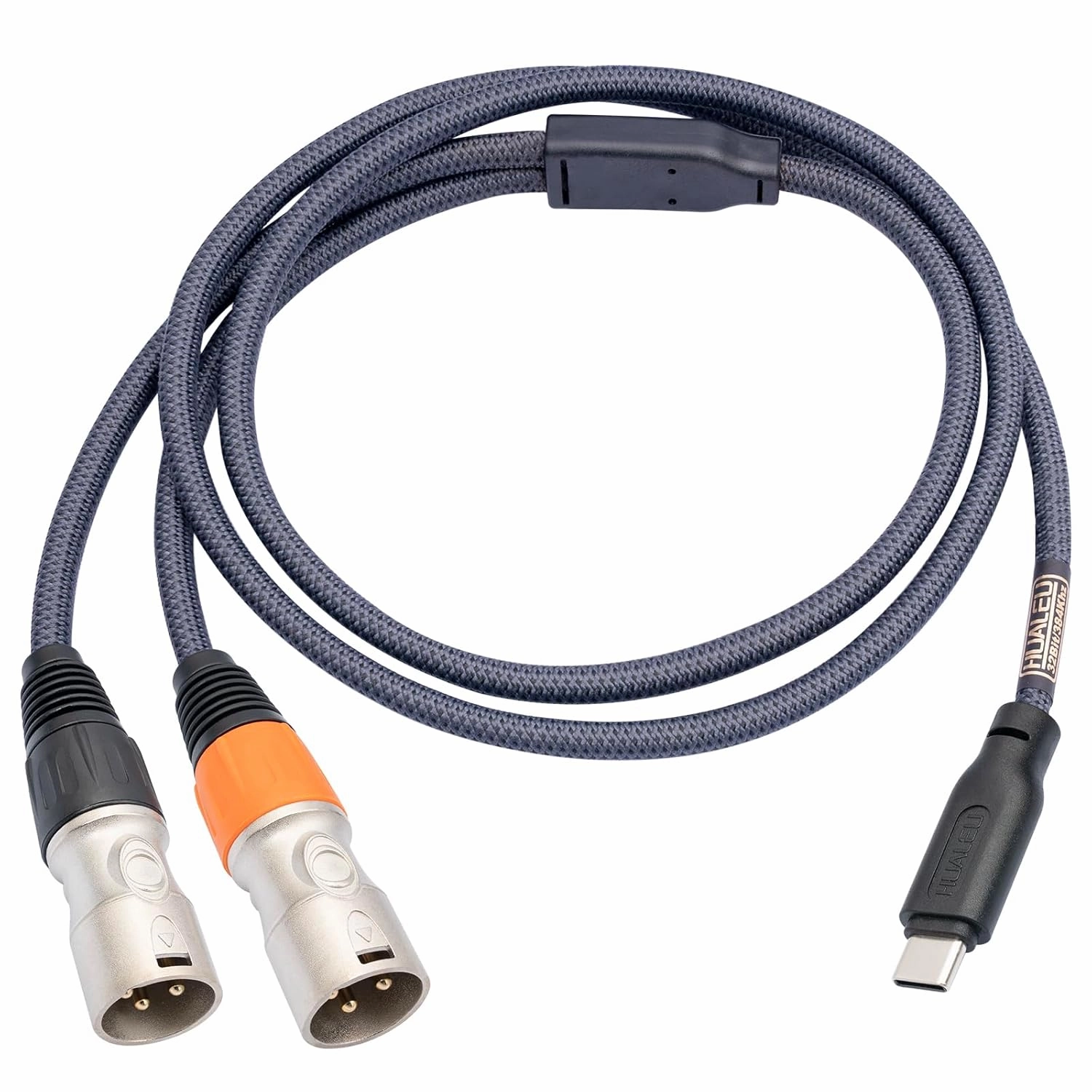 10FT USB C to Dual XLR Male Audio Cable - Hi-Fi 32Bit/384Khz USB C to XLR Audio Cable for Phone to Power Amplifier Connection