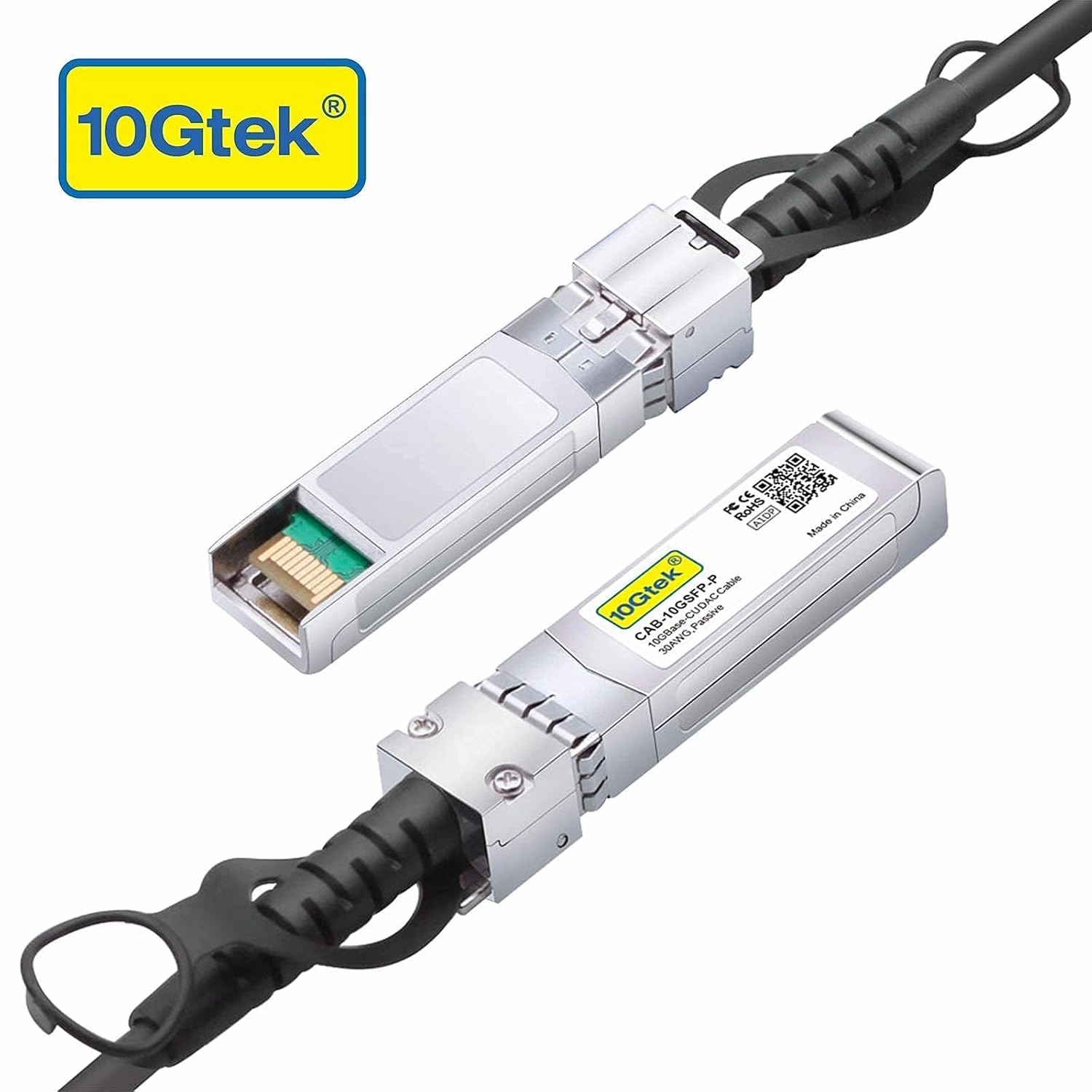 10G SFP  DAC Twinax Cable, SFP  to SFP  Direct Attach Copper Passive for Cisco SFP-H10GB-CU1M, Ubiquiti UniFi UC-DAC-SFP , Meraki, Mikrotik, Fortinet, Netgear, D-Link, TP-Link and More, 1 Meter(3.3ft)