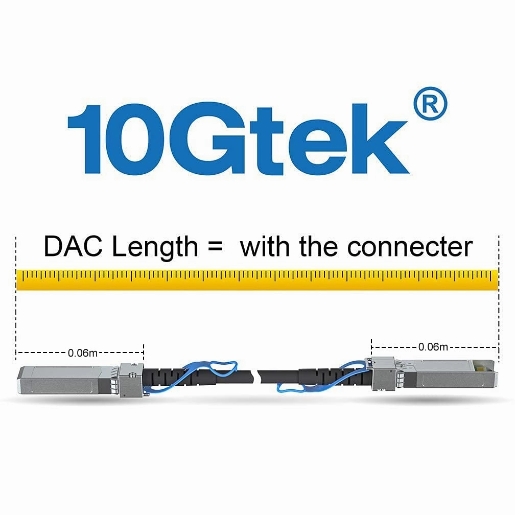 10G SFP  DAC Twinax Cable, SFP  to SFP  Direct Attach Copper Passive for Cisco SFP-H10GB-CU1M, Ubiquiti UniFi UC-DAC-SFP , Meraki, Mikrotik, Fortinet, Netgear, D-Link, TP-Link and More, 1 Meter(3.3ft)