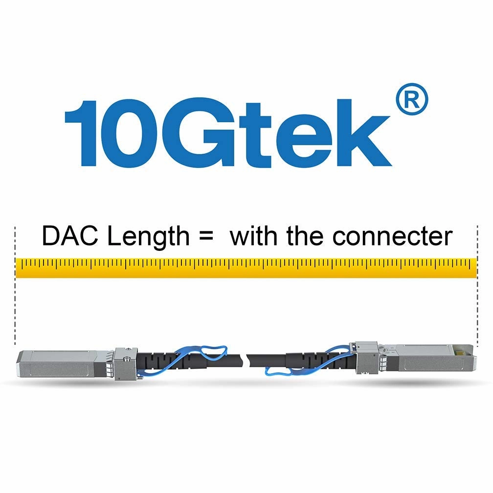 10Gtek 25G SFP28 SFP  DAC Cable - 25GBASE-CR SFP28 to SFP28 Passive Direct Attach Copper Twinax Cable for Cisco SFP-H25GB-CU3M, Ubiquiti UC-DAC-SFP28, Supermicro and More, 3-Meter(10ft)