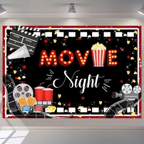 10x8ft Cinema Backdrop Movie Night Photography Background Cartoon Movies Theater Decorations Banner Video Screening Room Hall Party Photo Booth Props Studio Home Decor home cinema system,5.1 home theater,surround sound package,