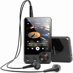 128GB MP3 Player with Bluetooth - MECHEN D53 Portable MP3 Touch Screen Music Player with HiFi Speaker, 2.4" Screen MP3 Player with Voice Recorder, FM Radio, Support up to 512GB SD Card hi-res portable player,digital audio player,DAP lossless,
