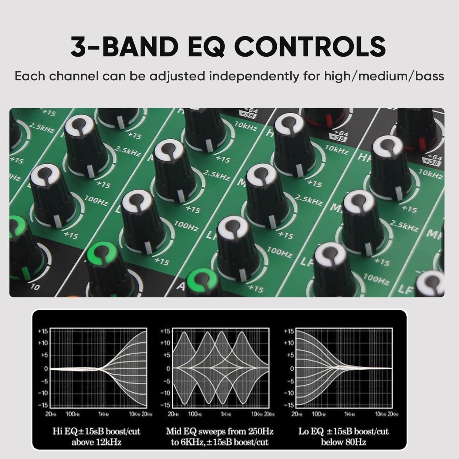 12 Channel Audio Mixer, Professional Sound Board Music Mixer Digital DJ Mixers with 48V Phantom Power, Bluetooth MP3 USB Interface Studio Mixing Console Analog Mixer (AX-120)