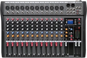 12 Channel Professional Digital Mixer Sound Board Console Bluetooth Live Studio Audio Mixer Power Mixing USB (110V-220V) mixer console,audio mixing desk,DJ console,