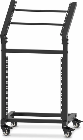 12U DJ Mixer Stand Rack Mount Rolling Stand Stage Cart Adjustable Rack Mount for Music Studio Booth Pro Audio Recording Cabinet Stage Equipment rackmount gear,audio rack equipment,studio rackmounts,