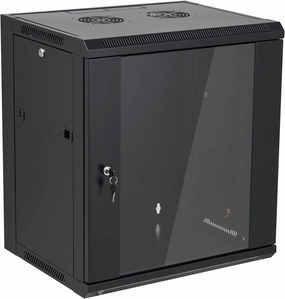 12U Wall Mount Server Cabinet Network Rack Enclosure Locking Glass Door audio rack,hi-fi component stand,media shelf,