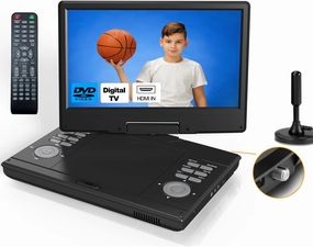 13.8" Portable DVD Player Built in Digital TV Tuner with 12" HD Screen, HDMI Input, Battery Powered and High Volume Speakers, Supports USB/Audio/Sync TV hi-res portable player,digital audio player,DAP lossless,