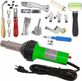 1600W Hot Air Plastic Welder Heat Gun PVC Vinyl Flooring Welding Tool Hot Gas Pistol Kit, with Various Welding Accessories vinyl accessories,turntable parts,record player tools,