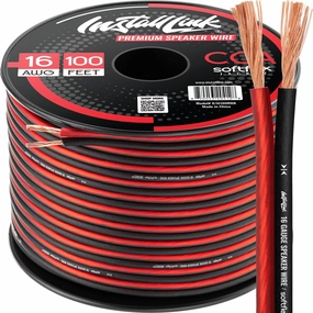 16 AWG Gauge Speaker Wire Cable Stereo, Car or Home Theater, CCA (100 Feet) by Install Link floorstanding speakers,tower speakers,stereo floor speakers,
