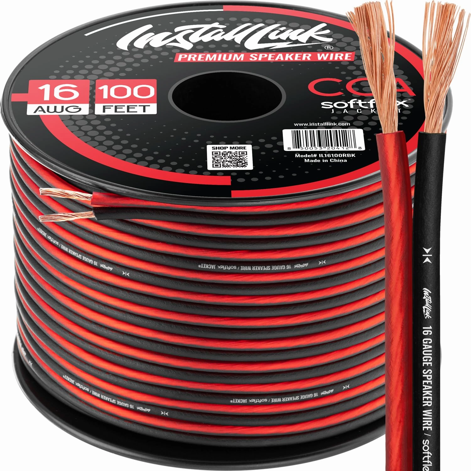 16 AWG Gauge Speaker Wire Cable Stereo, Car or Home Theater, CCA (100 Feet) by Install Link floorstanding speakers,tower speakers,stereo floor speakers,