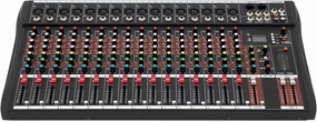 16 Channel DJ Audio Mixer, Professional Audio Sound Mixer Console, Sound Board Mixer with Bluetooth, USB, Reverb Digtal Mic, Input 48V Phantom for Streaming, Podcasting, Gaming mixer console,audio mixing desk,DJ console,