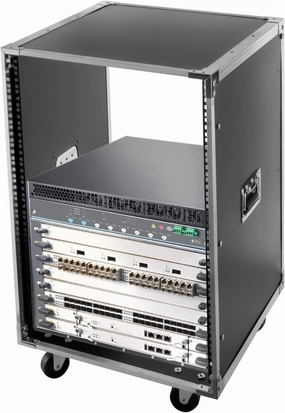16U AV Rack Stand Portable Rolling Network Rack with 4 Universal Wheels Standing Audio Rack Cabinet for Computer Chassis Mixing Console Microphone Amplifier, 220lbs Capacity (16U) audio rack,hi-fi component stand,media shelf,