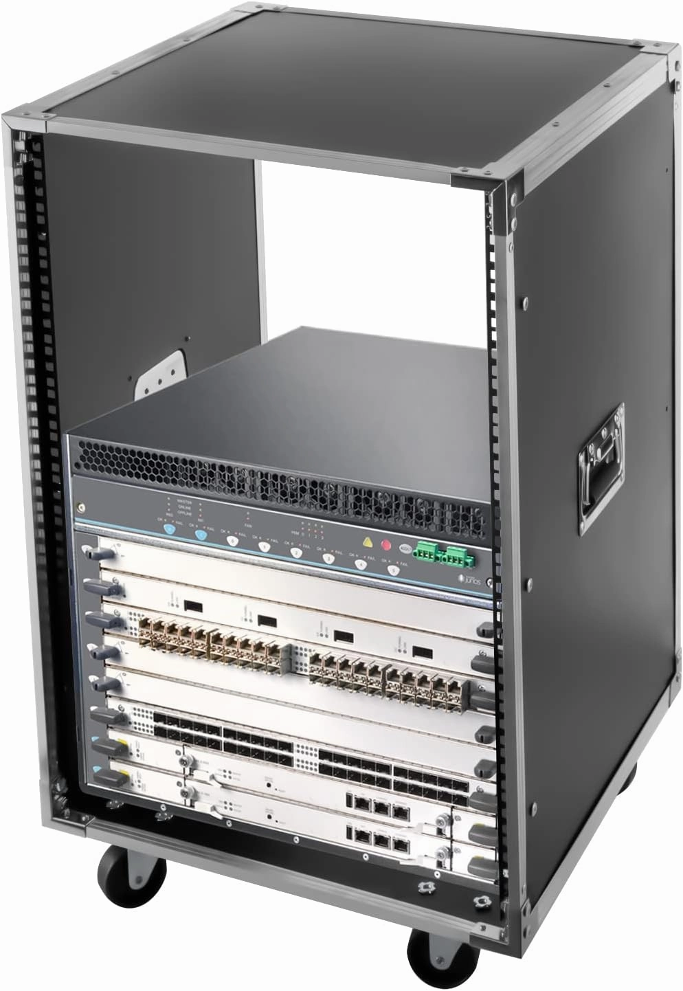 16U Network Open Frame Server Rack 28.3" Server Cabinet Free Standing AV Case Rack with Wheels Rolling Network Rack for Networking IT Equipment Telecom Audio Video Gear Router rackmount gear,audio rack equipment,studio rackmounts,