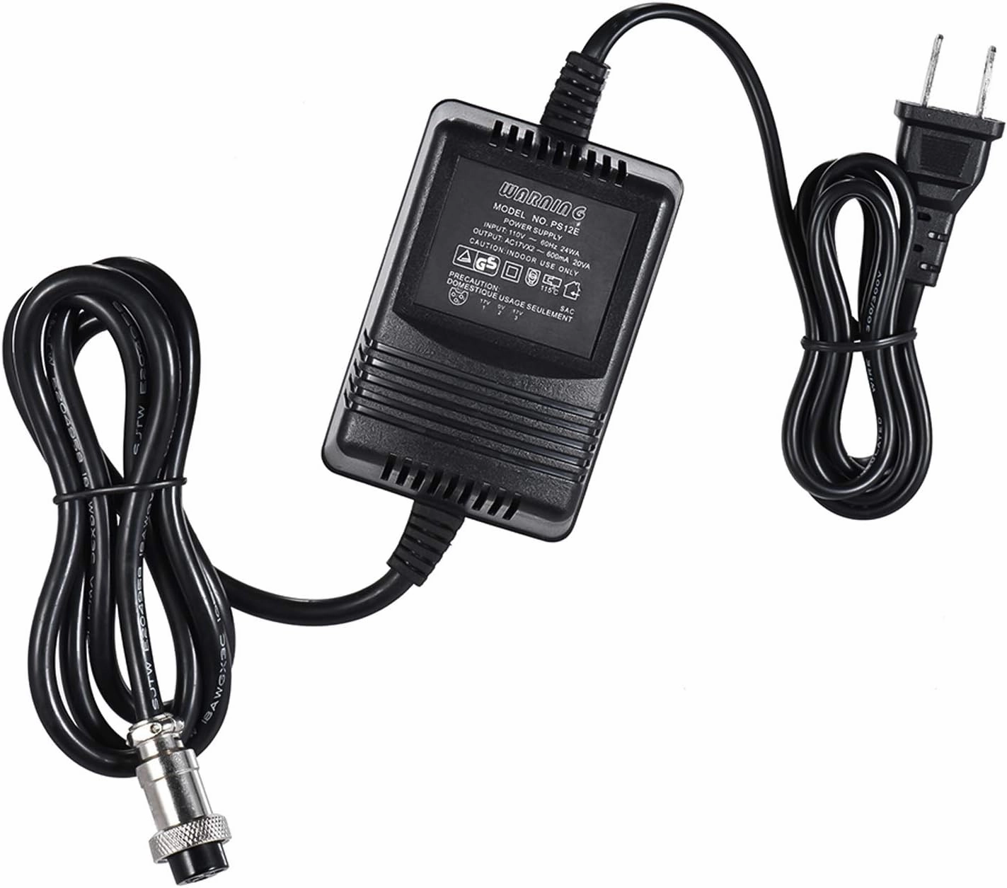 17V 600mA Mixing Console Mixer Power Supply AC Adapter 3-Pin Connector Pedalboard Power Supply 110V Input US Plug for F4/F7/6FX/MG82X mixer console,audio mixing desk,DJ console,