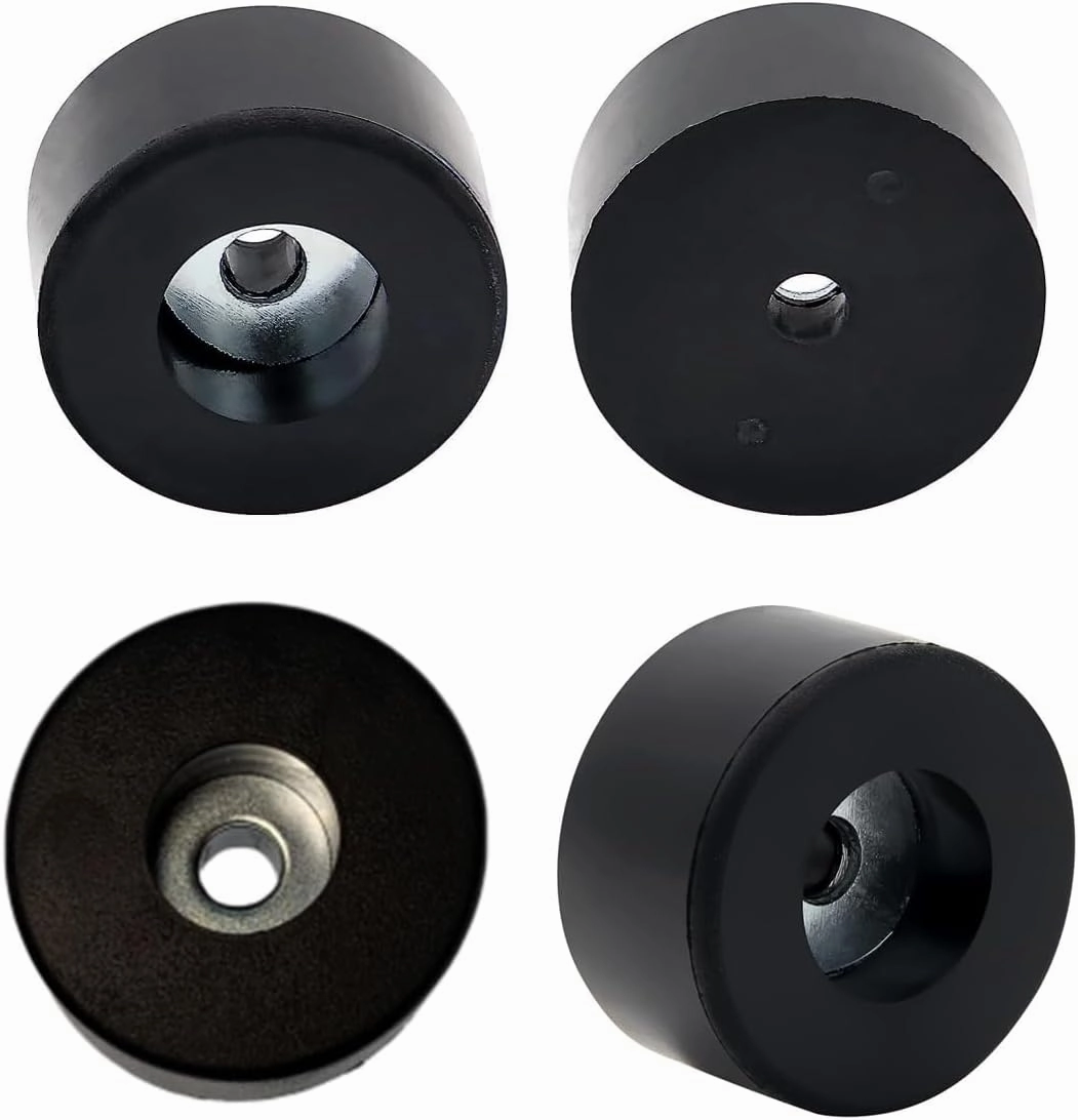 192310GS Air Compressor Anti Vibration Foot Pad Rubber Feet Foot Mount No.219 for Many Compressors, Generators, Pressure Washers Anti Vibration Foot Pad 1-1/2" D, 3/4" H, 1/4"Hole (4-Pack) isolation pads,speaker feet,vibration dampeners,