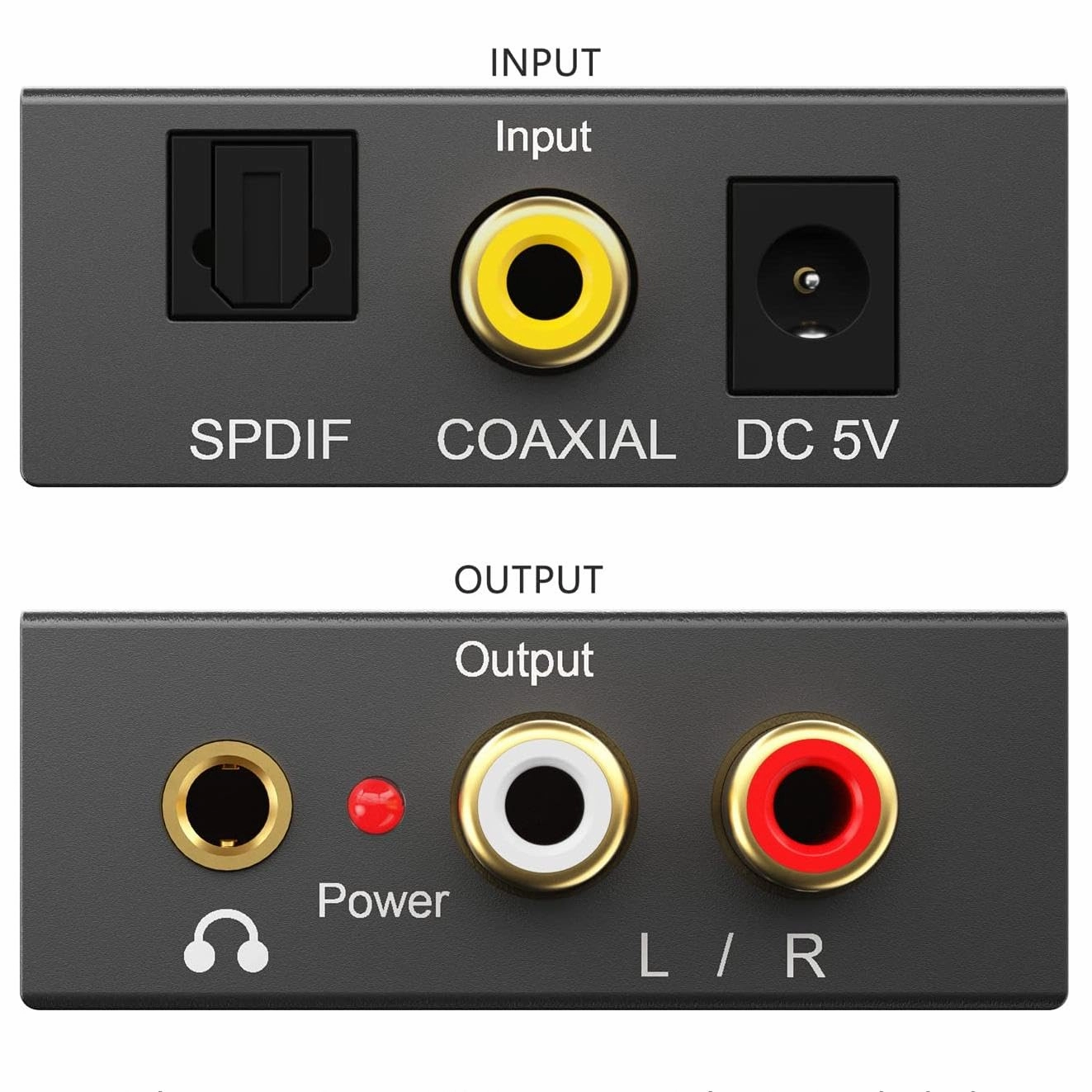 192kHz DAC Digital to Analog Audio Converter 7ft/2.1m Digital Optical to RCA Cable SPDIF to RCA Converter with Built-in Audio Amplifier Chipset for HDTV, DVD, Blu-Ray Playersrca Male (DAC Converter)