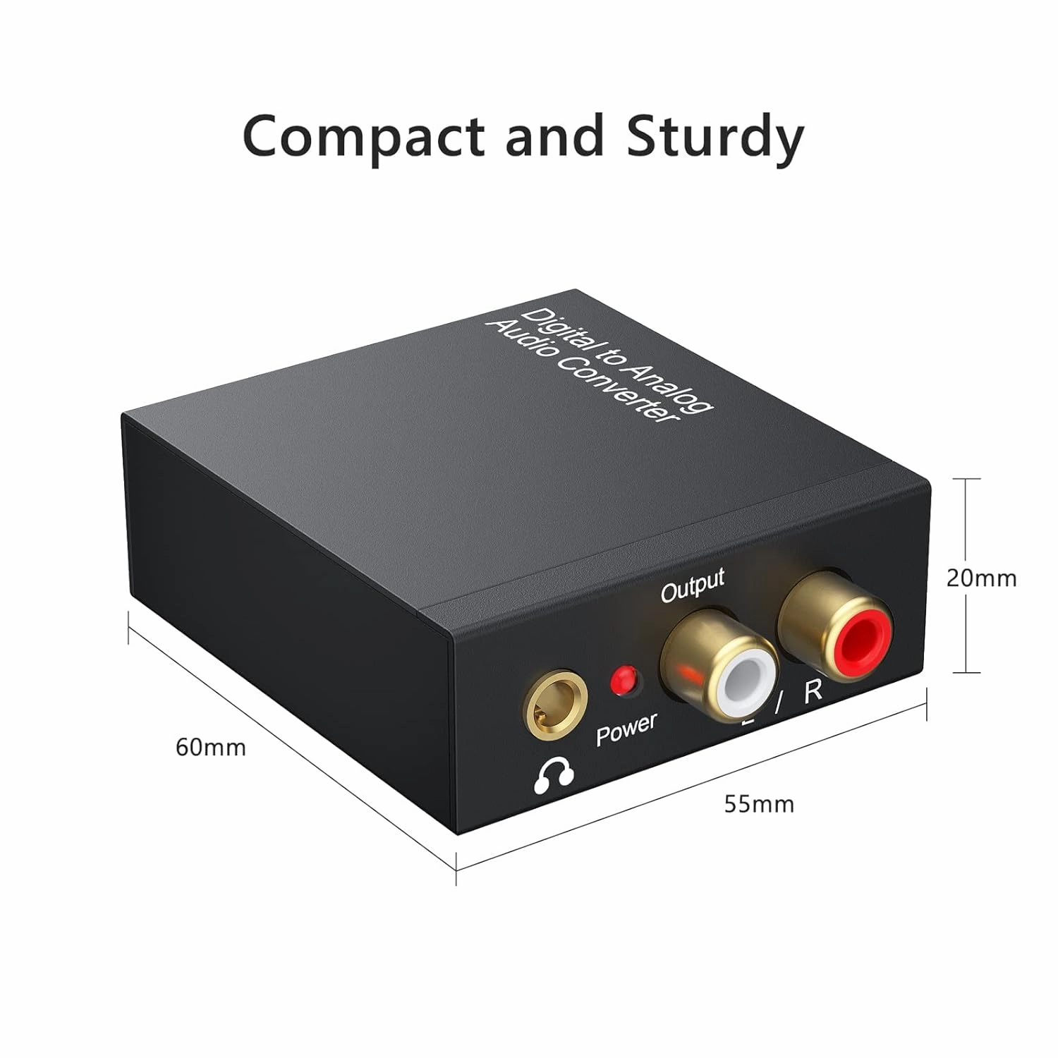 192kHz DAC Digital to Analog Audio Converter 7ft/2.1m Digital Optical to RCA Cable SPDIF to RCA Converter with Built-in Audio Amplifier Chipset for HDTV, DVD, Blu-Ray Playersrca Male (DAC Converter)