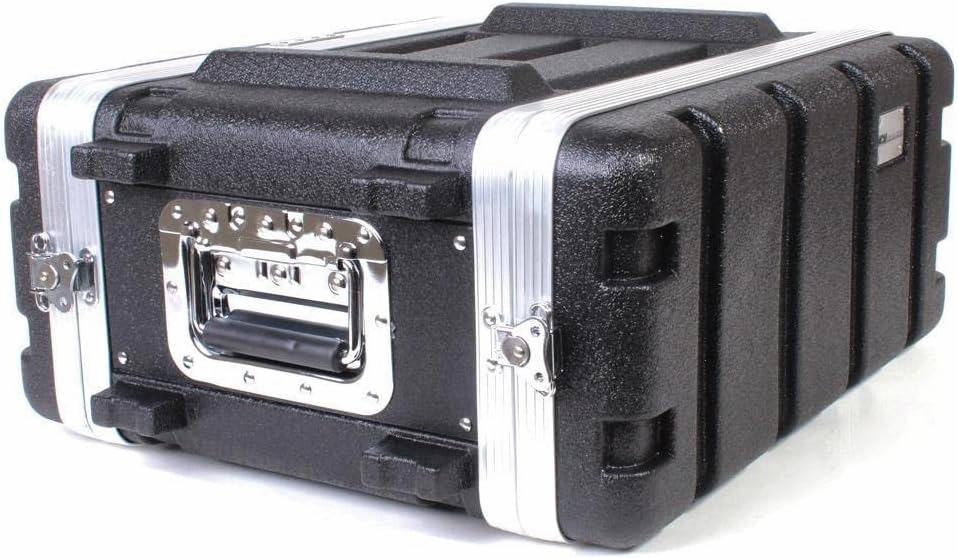 19 Rackmount Flight Case, 12 Depth, Stackable, ABS, Aluminum and Steel Construction (4U) rackmount gear,audio rack equipment,studio rackmounts,
