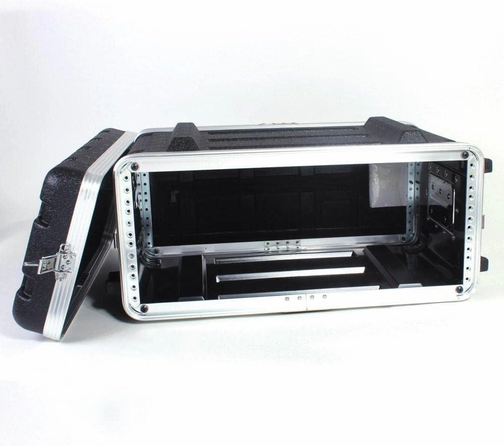 19 Rackmount Flight Case, 12 Depth, Stackable, ABS, Aluminum and Steel Construction (4U)