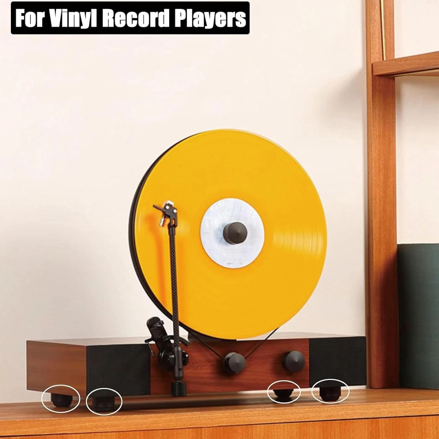 1.25" Silicone Hemisphere Bumpers Isolation Feet, 4Pack Non Skid Speaker Isolation Pads,for Small Speaker Spikes,Turntable Isolation,Subwoofer,Record Player Sound Dampening&Anti Vibration