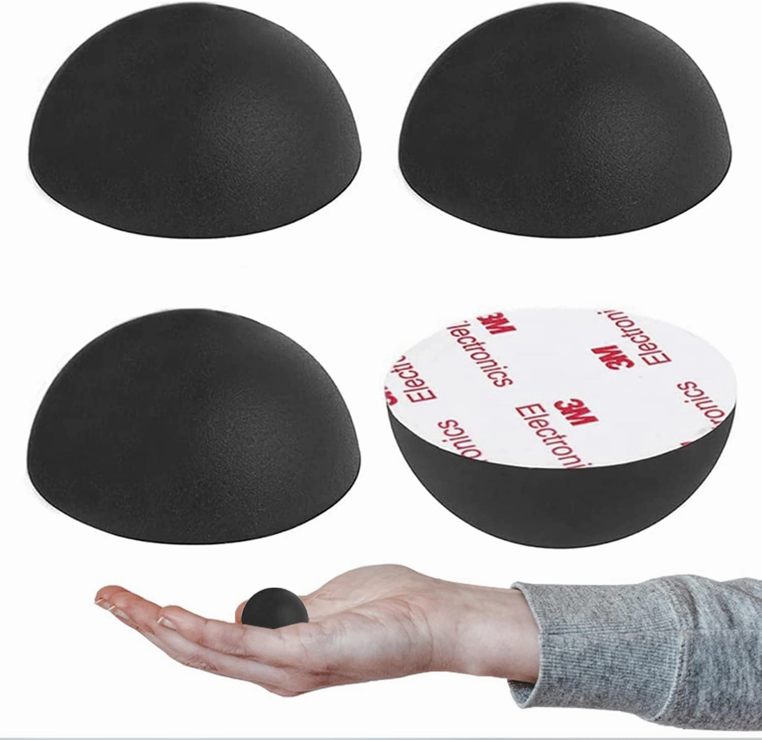 1.25" Silicone Hemisphere Bumpers Isolation Feet Rubber Non-Skid Speaker Pads with Adhesive Record Player Audio Isolation Pads for Small Speaker Spikes,Turntable,Amplifiers,Subwoofer,Monitors,Decks isolation pads,speaker feet,vibration dampeners,