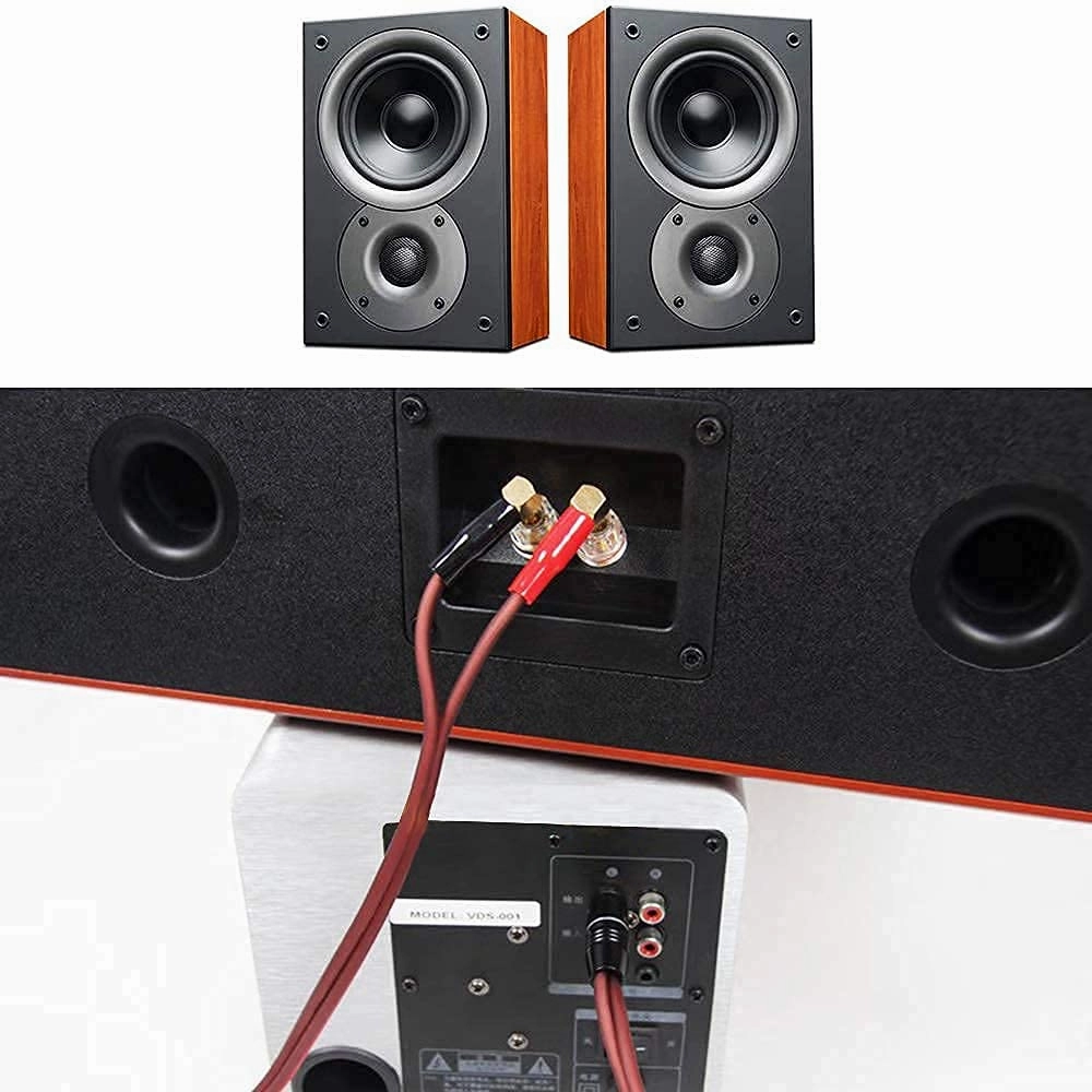 1/4" TS Mono Plug to Bare Wire Speaker Cable - 6.35mm Male Adapter Replacement Open End for Guitar, Mic & DJ Gear | Hi-Fi Audio (6.4FT 2PCS)
