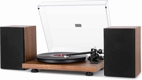 1 by ONE Bluetooth Turntable HiFi System with 36 Watt Bookshelf Speakers, Patend Designed Vinyl Record Player with Magnetic Cartridge, Bluetooth Playback and Auto Off belt-drive turntable,vinyl record player,audiophile turntable,