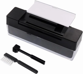 1 Set Anti Static Vinyl Record Cleaner Residues Remover Cleaner for Phonograph Turntable LP Vinyl Records Cleaning Kit, Black, 500708151 record cleaning kit,vinyl cleaner,stylus brush set,
