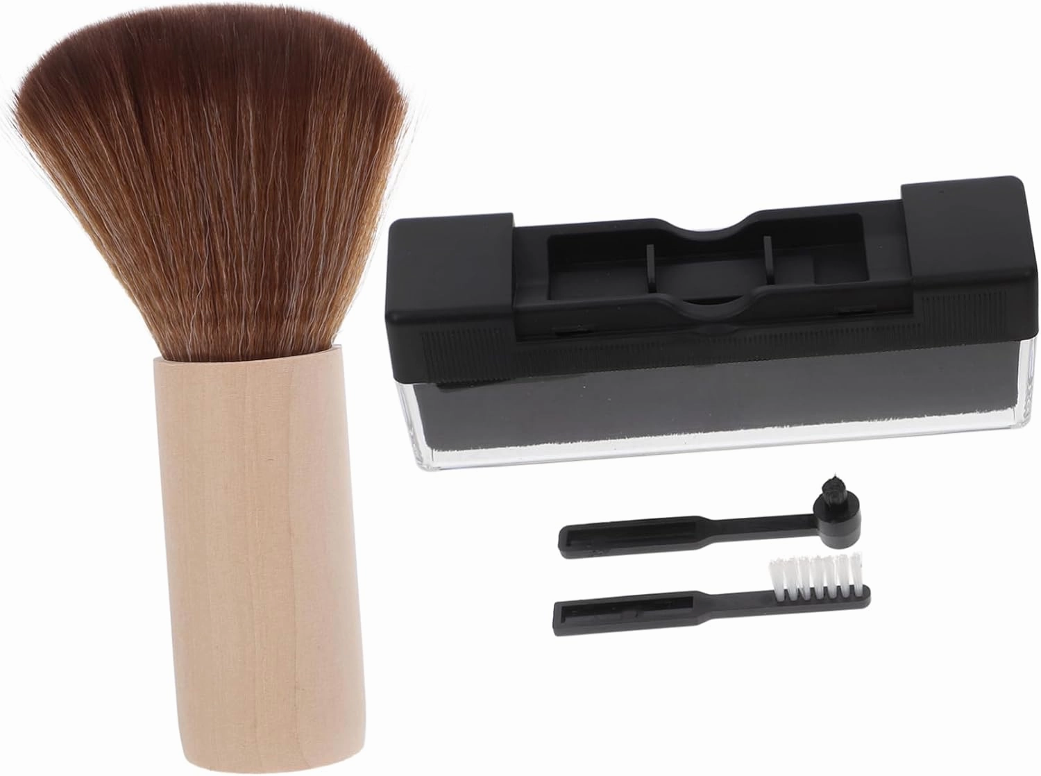 1 Set Vinyl Record Cleaning Kit Static Brushes with Ergonomic Wooden Handles for Record Care and Enhanced Audio Quality Safe Easy to Clean Vinyl Accessories record cleaning kit,vinyl cleaner,stylus brush set,
