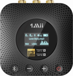 1Mii B06HD  Hi-Res Bluetooth 5.1 Music Receiver for Home Stereo w/LDAC, Hi-Fi Bluetooth Adapter w/Audiophile DAC aptX HD Volume Control OLED Display, Wireless Audio Adapter for AV Receiver/Amplifier DAC,USB audio converter,digital to analog converter,