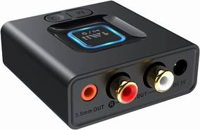 1Mii Bluetooth Audio Receiver 12hrs Playtime, Bluetooth 5.1 Adapter for Home Stereo Music Streaming System, Low Latency, Bass Mode(Audio Only) wireless audio bridge,Bluetooth transmitter,WiFi audio link,