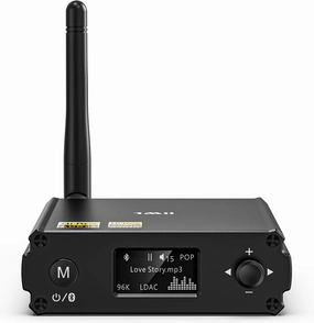 1Mii LDAC Hi-Res Bluetooth HiFi Receiver, Bluetooth 5.1 Audio Adapter w/Audiophile DAC/AptX HD/LL/AAC for Home Stereo, AV Receiver or Amplifier, OLED Display & Optical AUX Output,USB Input, EQ Mode hi-res portable player,digital audio player,DAP lossle