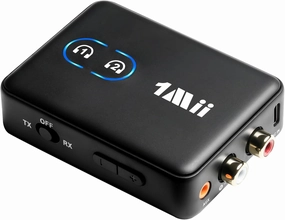 1Mii RCA Bluetooth 5.3 Adapter for TV, 3.5mm AUX Bluetooth Transmitter Receiver for 2 AirPods or Headphones, Home Stereo, Speakers, Projector, Treadmills, PC, with Volume Control, aptX Low Latency wireless audio bridge,Bluetooth transmitter,WiFi audio link
