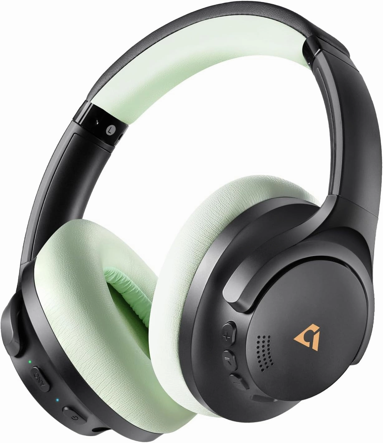1Mii Y8  Noise Cancelling Headphones Bluetooth, Wireless LDAC Hi-Res Audio, Custom EQ via App, 75H Playtime, Comfort Fit, Over Ear Headphones Foldable for Airplane Travel Home Office Black Green over-ear headphones,closed back headphones,wireless studio ca