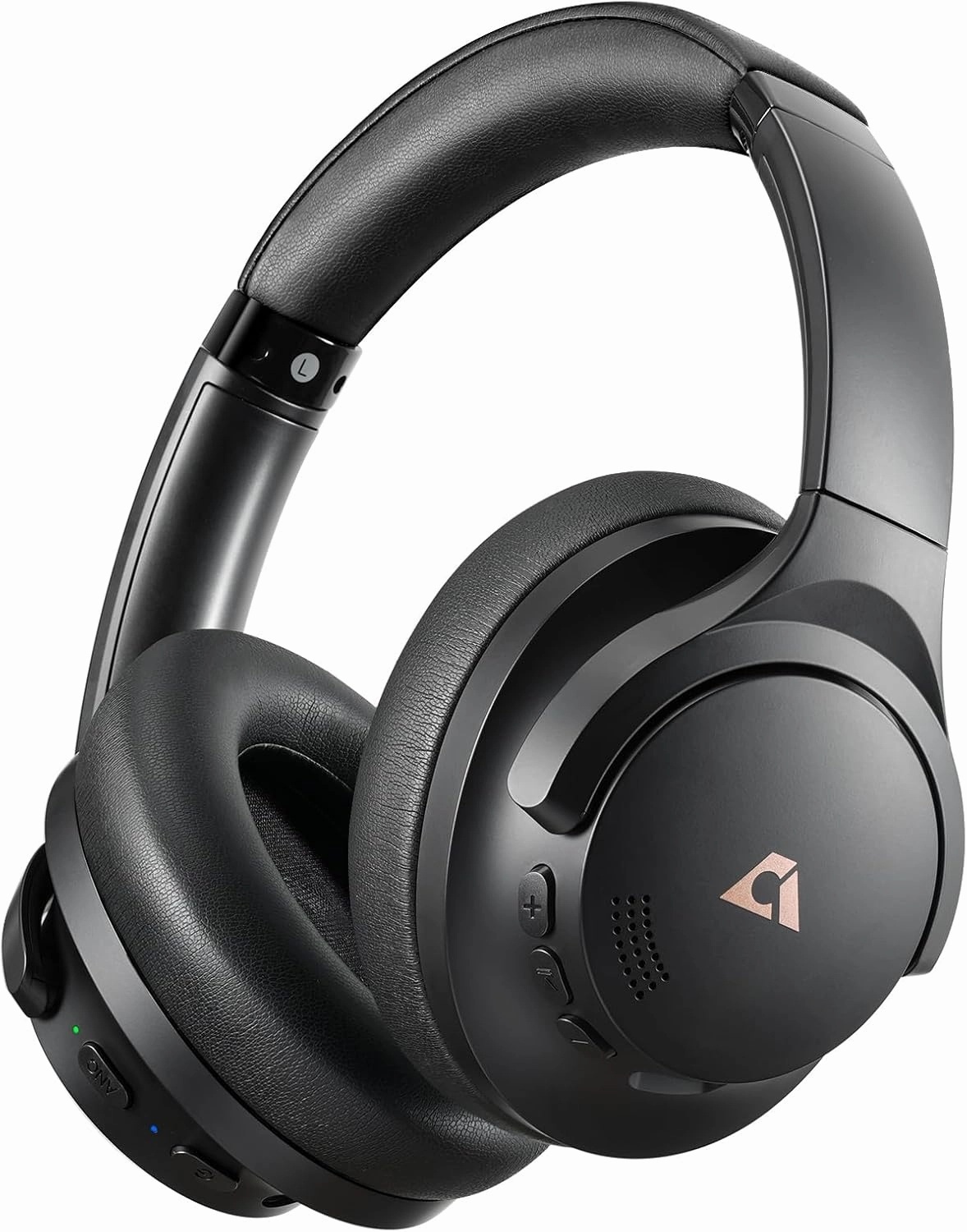 1Mii Y8  Noise Cancelling Headphones Bluetooth, Wireless LDAC Hi-Res Audio, Custom EQ via App, 75H Playtime, Comfort Fit, Over Ear Headphones Foldable for Airplane Travel Home Office Black over-ear headphones,closed back headphones,wireless studio cans,