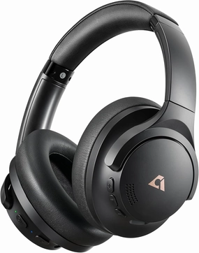 1Mii Y8 Noise Cancelling Headphones, Wireless LDAC Hi-Res Audio, 75H Battery Life, Comfortable, Over Ear Headphones Bluetooth 5.3 for Plane/Travel/Office - Black noise cancelling headphones,ANC headphones,travel headphones,