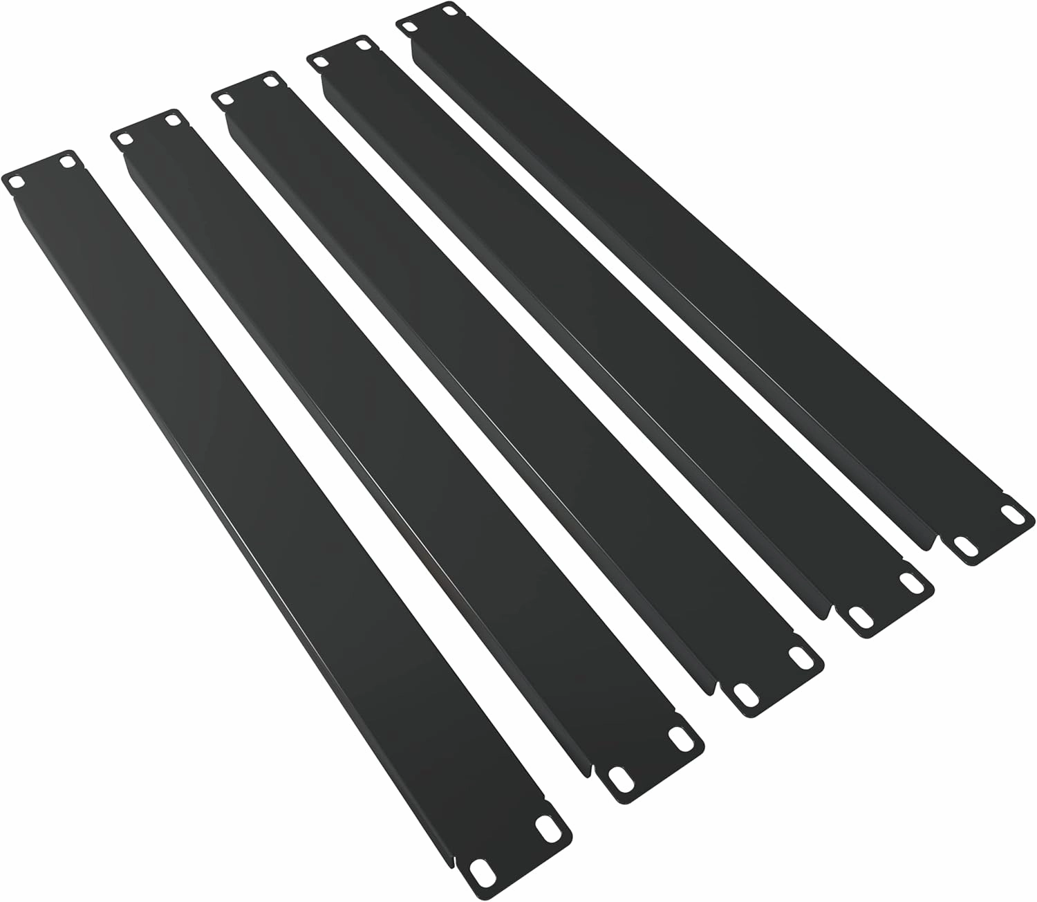 1U Blank Panel - (5 Pack) - Rackmount Accessories - Metal Spacer 19" Filler for Server Rack Cabinet Enclosure - Black Durable Steel - Tupavco TP1759 music server,hi-fi media server,digital audio storage,