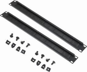 1U Brush Panel (2 Pack) 19 inch Rackmount Strip Cable Management Spacer for Network Server Rack Cabinet Enclosure - High Density Filler (Increased Airflow - Decreased Dust Acumulation) rackmount gear,audio rack equipment,studio rackmounts,
