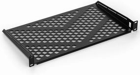 1U Rack Shelf, Vented Cantilever Universal Rack Mount Shelf, 10.5" Deep, Heavy-Duty Server Rack Shelf for 19" Equipment Rack & Cabinet, 60 lbs Capacity music server,hi-fi media server,digital audio storage,