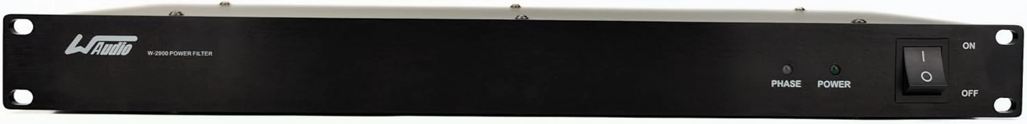 1U Rackmount Power Conditioner - AC Noise Power Filter, Mains Purifier with Surge Protection (Black) audio rack,hi-fi component stand,media shelf,