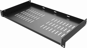1U Universal Server Rack Shelves - 10" Deep, Steel Vented Cantilever Rack Tray for 19" Equipment, Black (10 inch) equipment cabinet,AV gear cabinet,component enclosure,