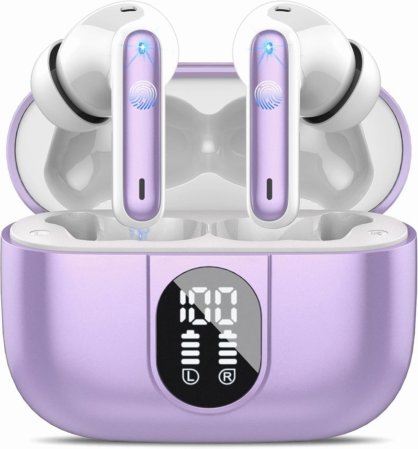 2025 Bluetooth 5.3 Headphones Wireless Earbuds HiFi Stereo, 40H Playtime in-Ear Earbud, Bluetooth Earbuds with LED Power Display, IP7 Waterproof Wireless Earphones Sport Headset for Android iOS wireless earbuds,Bluetooth earphones,true wireless stereo,