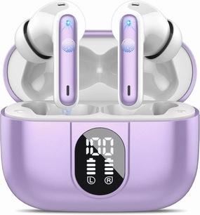 2025 Bluetooth 5.3 Headphones Wireless Earbuds HiFi Stereo, 40H Playtime in-Ear Earbud, Bluetooth Earbuds with LED Power Display, IP7 Waterproof Wireless Earphones Sport Headset for Android iOS wireless earbuds,Bluetooth earphones,true wireless stereo,