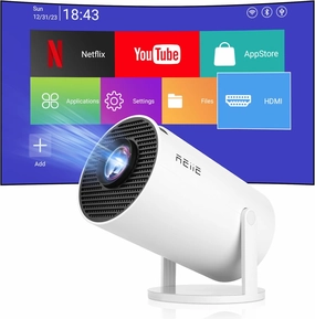 2025 Upgraded HY300 PRO  Mini Portable Projector,Smart Projector with Android 11.0, 200 ANSI Lumens, Short Focus, WiFi6   BT5.0, Support 4K 1080P Decoding, for Outdoor Camping,Home Theater home cinema system,5.1 home theater,surround sound package,