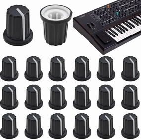 20 PCS D Type Potentiometer Knobs, Plastic Volume Tone Knobs, for Encoder Electric Guitar Speaker Mixer Board DJ Controller Mixer Console 270 Degrees mixer console,audio mixing desk,DJ console,