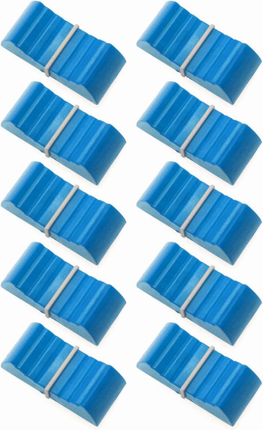 24mmx12mmx11mm Console Mixer Slider Fader Knobs Replacement for Potentiometer Gray Knob 10pcs (Blue) mixer console,audio mixing desk,DJ console,